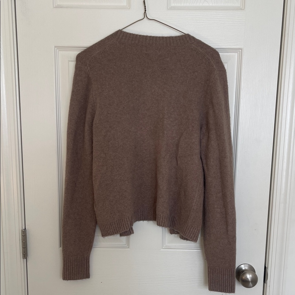 J. Crew Factory Brown Button-Up Cardigan - Picture 3 of 4